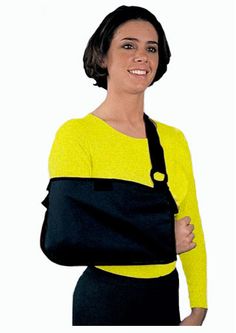 woman with arm in sling with rotator cuff injury