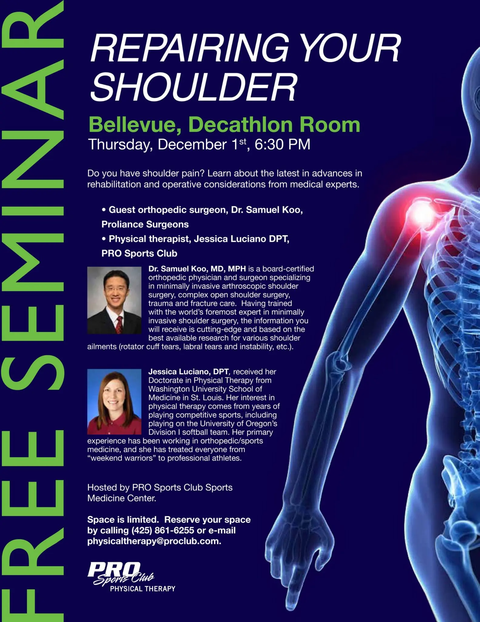 free shoulder seminar