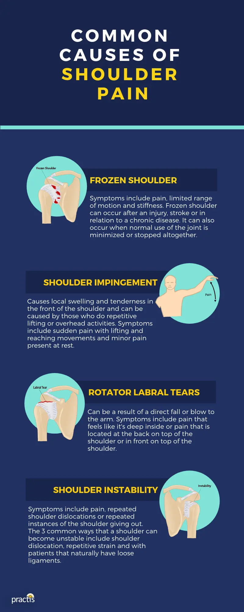 Common Causes of Shoulder Pain infographic