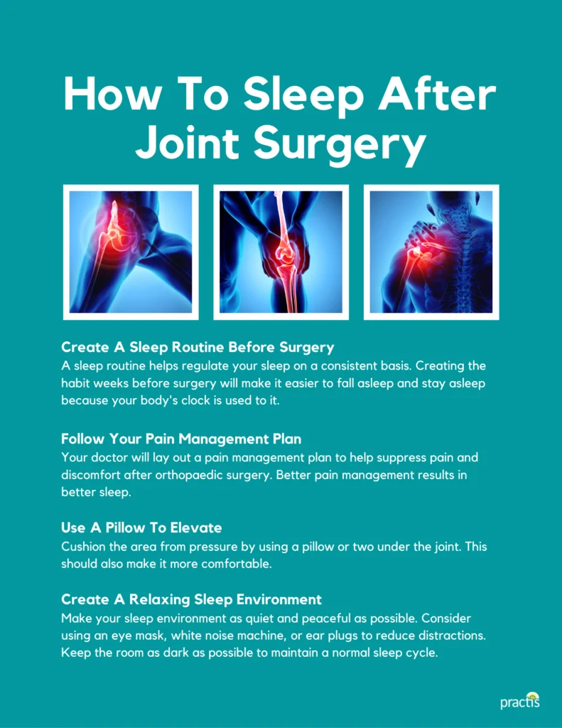 How to sleep after joint surgery