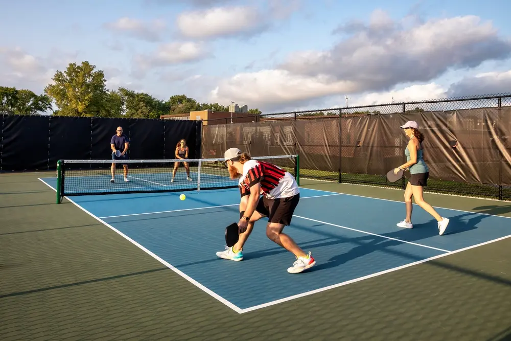 people playing pickleball.